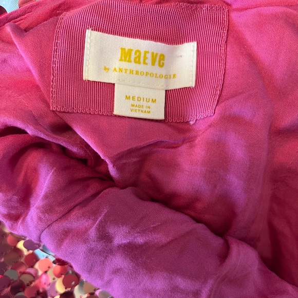 *New* Anthropologie Maeve Long-Sleeve Mock-Neck Sequin Mini Dress, Size Medium - Picture 7 of 8